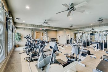 Fitness center with modern equipment